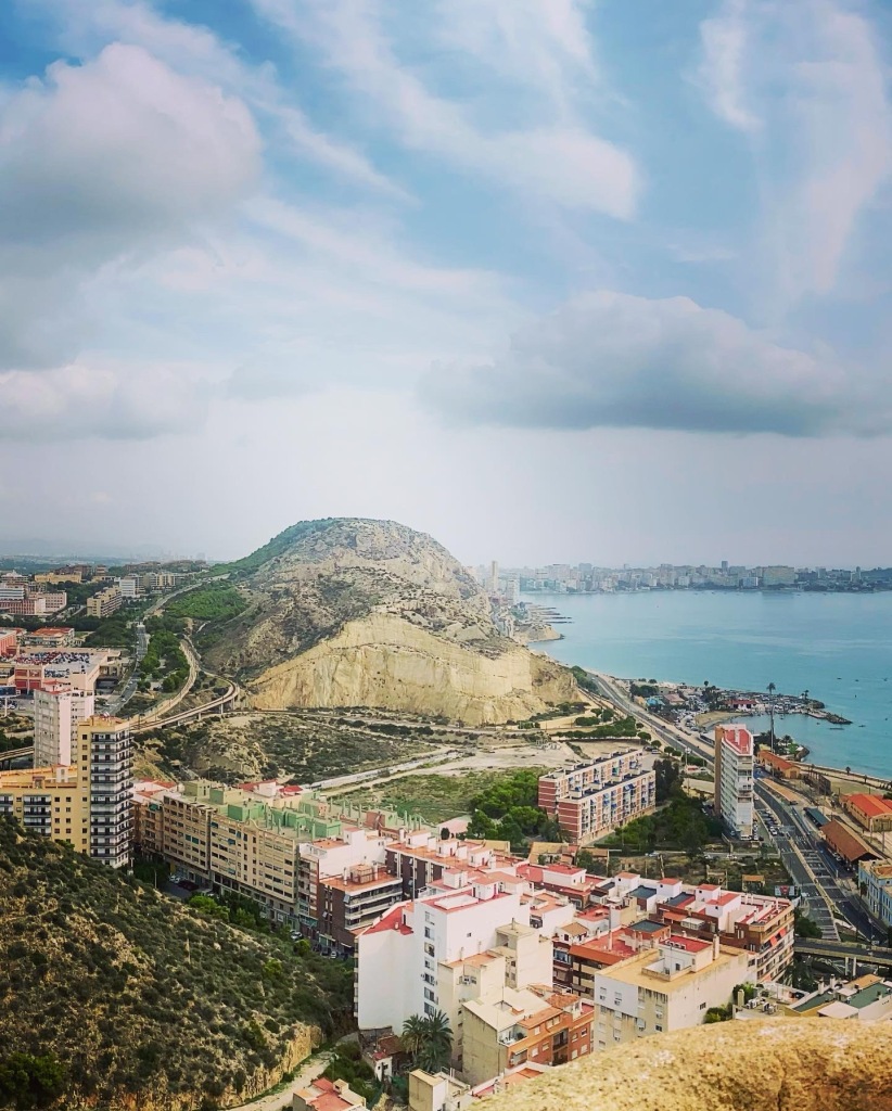 View over Alicante and its bay
